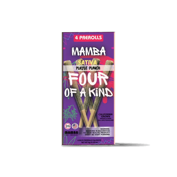 MAMBA Four of a Kind THCA Prerolls 4-Pack 8G - Smoke empire