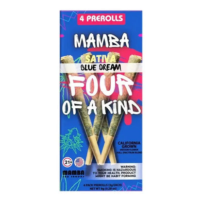 MAMBA Four of a Kind THCA Prerolls 4-Pack 8G - Smoke empire