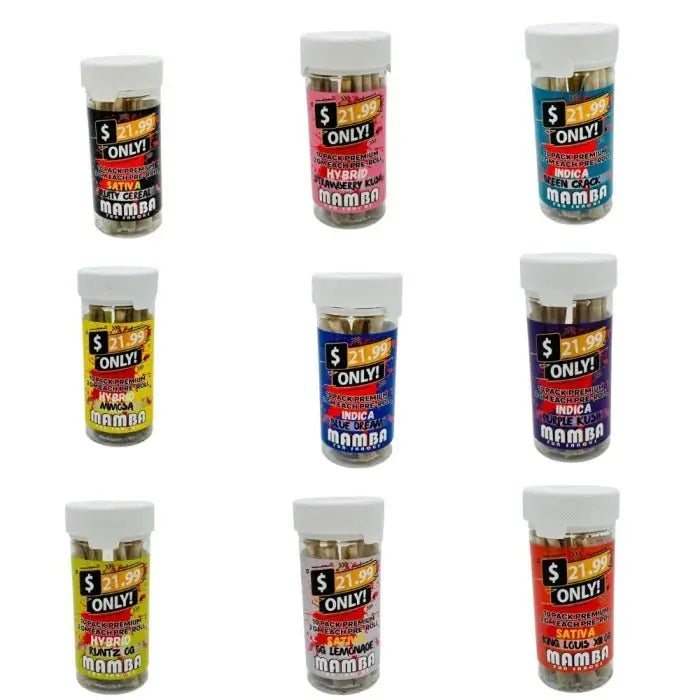 MAMBA Premium THCA Prerolls 10-Pack 20G Value - Smoke empire