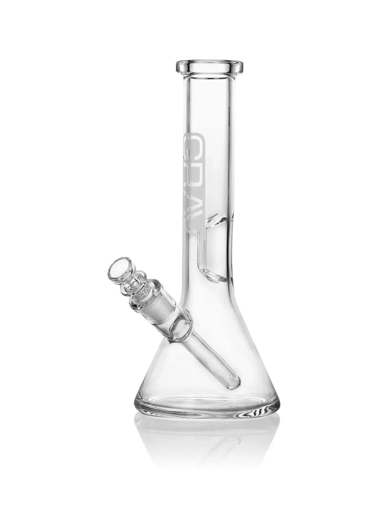GRAV® Small, Clear Beaker Base Water Pipe - Smoke empire