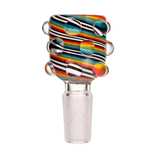 MJ Arsenal Hobnail Rainbow 14mm Flower Bowl. - Smoke empire