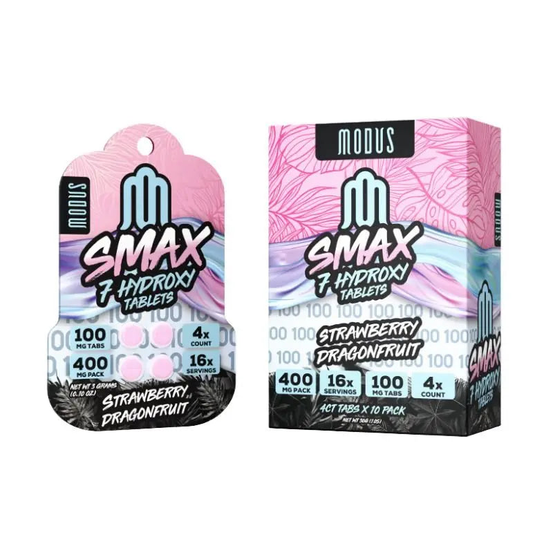 MODUS SMAX 7-HYDROXY TABLETS 100MG 4CT - STRAWBERRY DRAGONFRUIT - Smoke empire