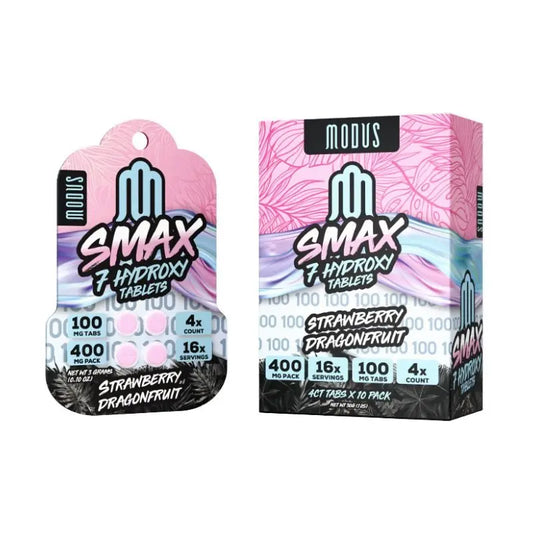 MODUS SMAX 7-HYDROXY TABLETS 100MG 4CT - STRAWBERRY DRAGONFRUIT - Smoke empire