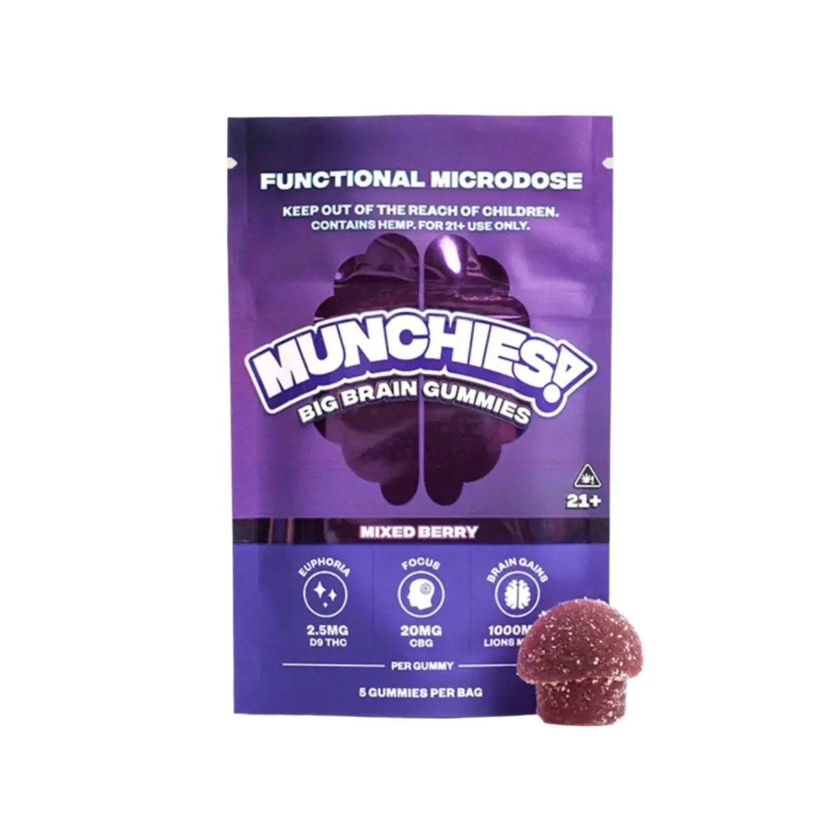 Munchies Functional Microdose Gummies 5ct - Smoke empire