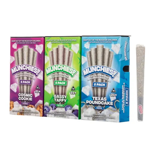 Munchies THCA Diamond Infused Prerolls 1G 5-Count - Smoke empire