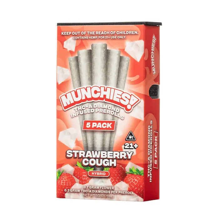 Munchies THCA Diamond Infused Prerolls 1G 5-Count - Smoke empire