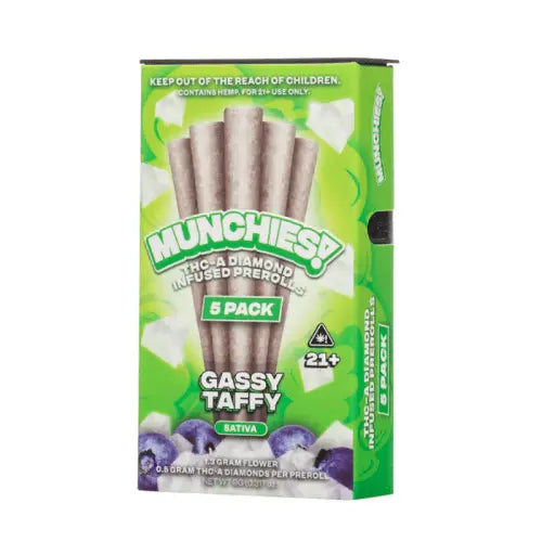 Munchies THCA Diamond Infused Prerolls 1G 5-Count - Smoke empire