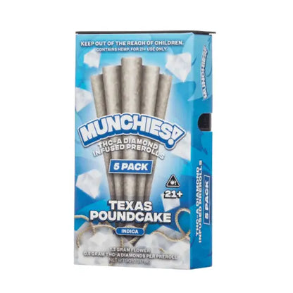 Munchies THCA Diamond Infused Prerolls 1G 5-Count - Smoke empire