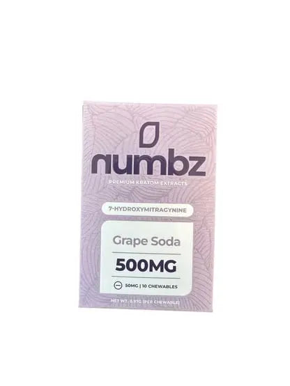 numbz 7-OH + MIT Chewable Tablets Grape Soda 50mg Per Tablet (10 Pack Tablets) - Smoke empire