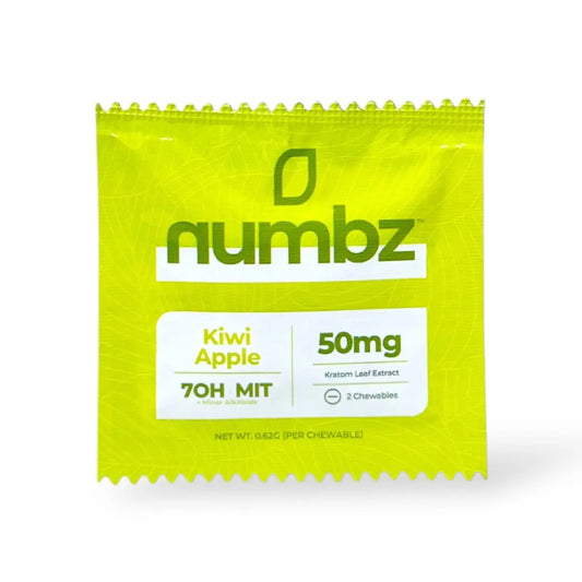 numbz 7-OH + MIT Chewable Tablets Kiwi Apple 2ct 25mg Per Tablet - Smoke empire