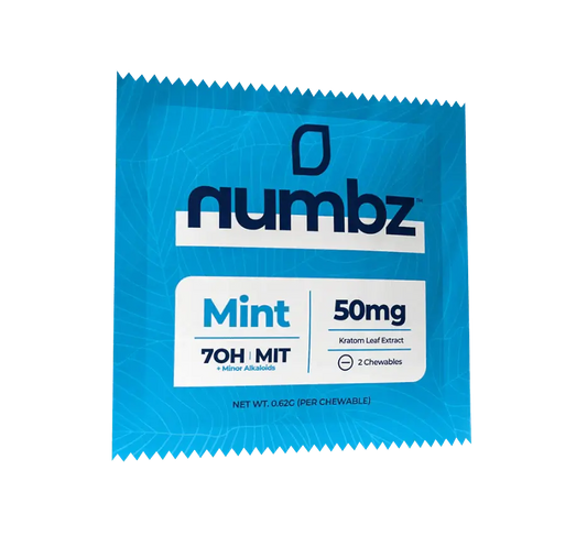 numbz 7-OH + MIT Chewable Tablets Mint 2ct 25mg Per Tablet - Smoke empire
