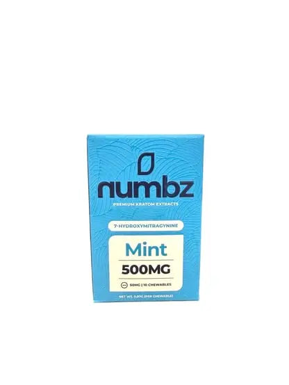 numbz 7-OH + MIT Chewable Tablets Mint 50mg Per Tablet (10 Pack Tablets) - Smoke empire