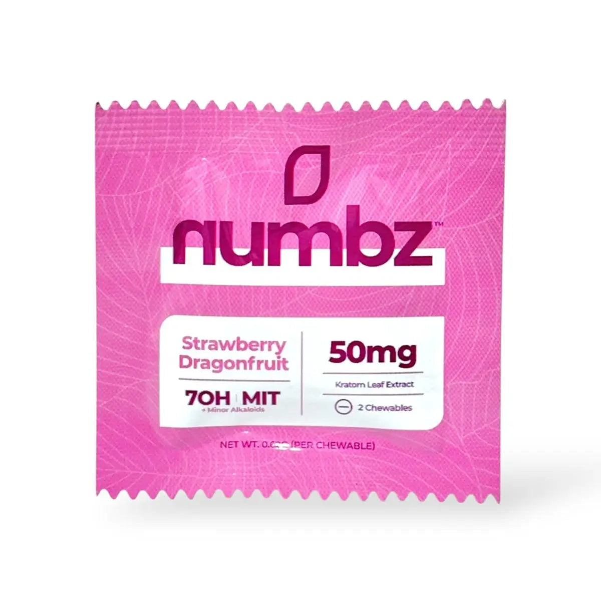 numbz 7-OH + MIT Chewable Tablets Strawberry Dragonfruit 2ct 25mg Per Tablet - Smoke empire