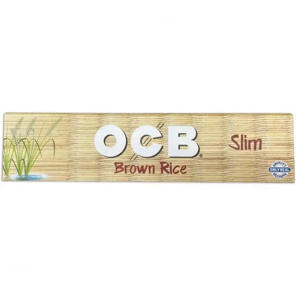 OCB Brown Rice paper - 1 1/4 Size Rolling Paper - 24 Packs Per Display - Smoke empire