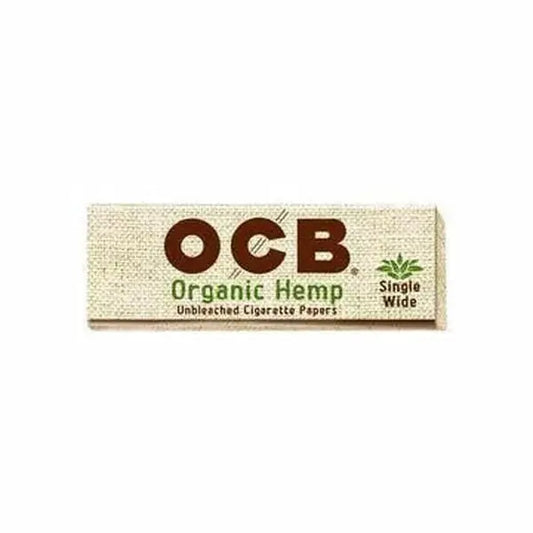 Ocb Unbleached Organic Hemp Single Wide Rolling Paper - 24 In Box - Smoke empire