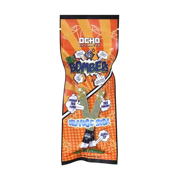 Ocho Extracts Big Bombers THCA Glass Tip Prerolls 4G - Smoke empire