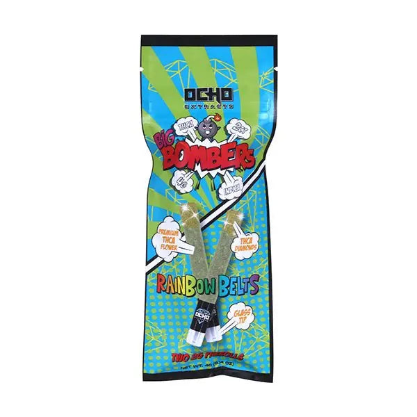 Ocho Extracts Big Bombers THCA Glass Tip Prerolls 4G - Smoke empire