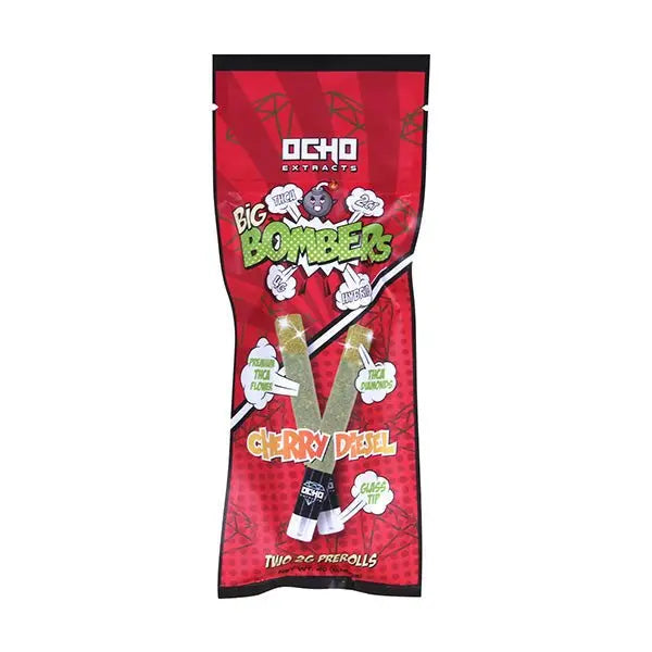 Ocho Extracts Big Bombers THCA Glass Tip Prerolls 4G - Smoke empire
