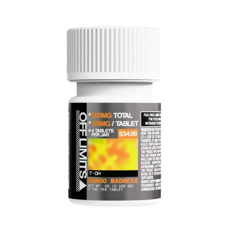 OFF LIMITS 7-HYDROXYMITRAGYNINE TABLETS 4CT 125MG PER TABLET - Smoke empire