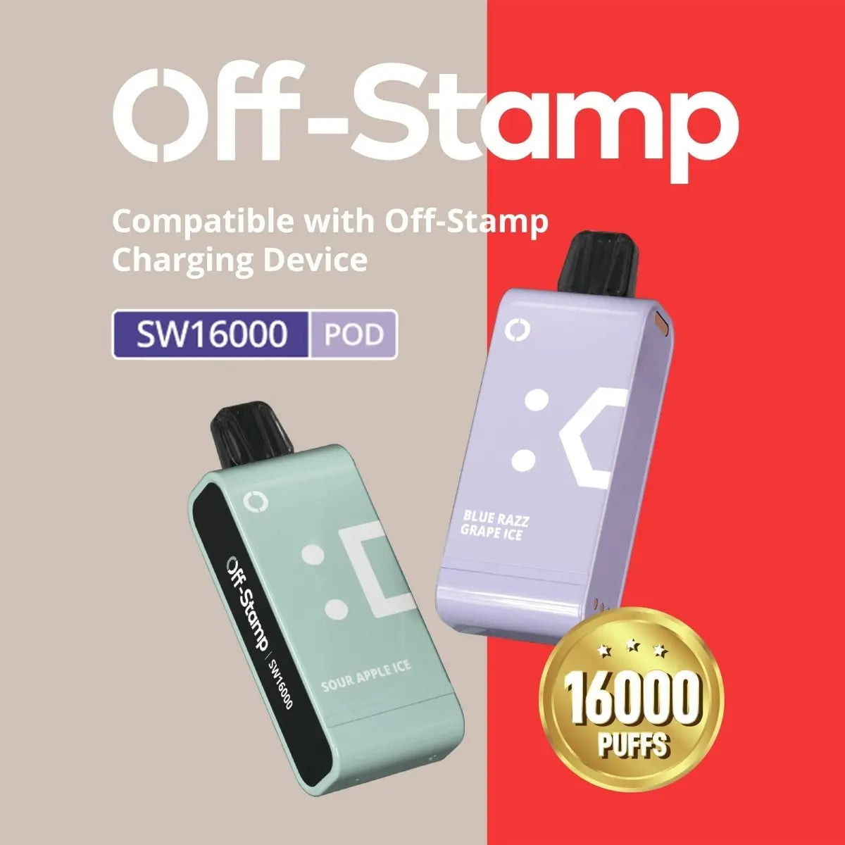 Off-Stamp SW16000 Disposable Pod Powered By LOST MARY – 16000 Puffs - Smoke empire