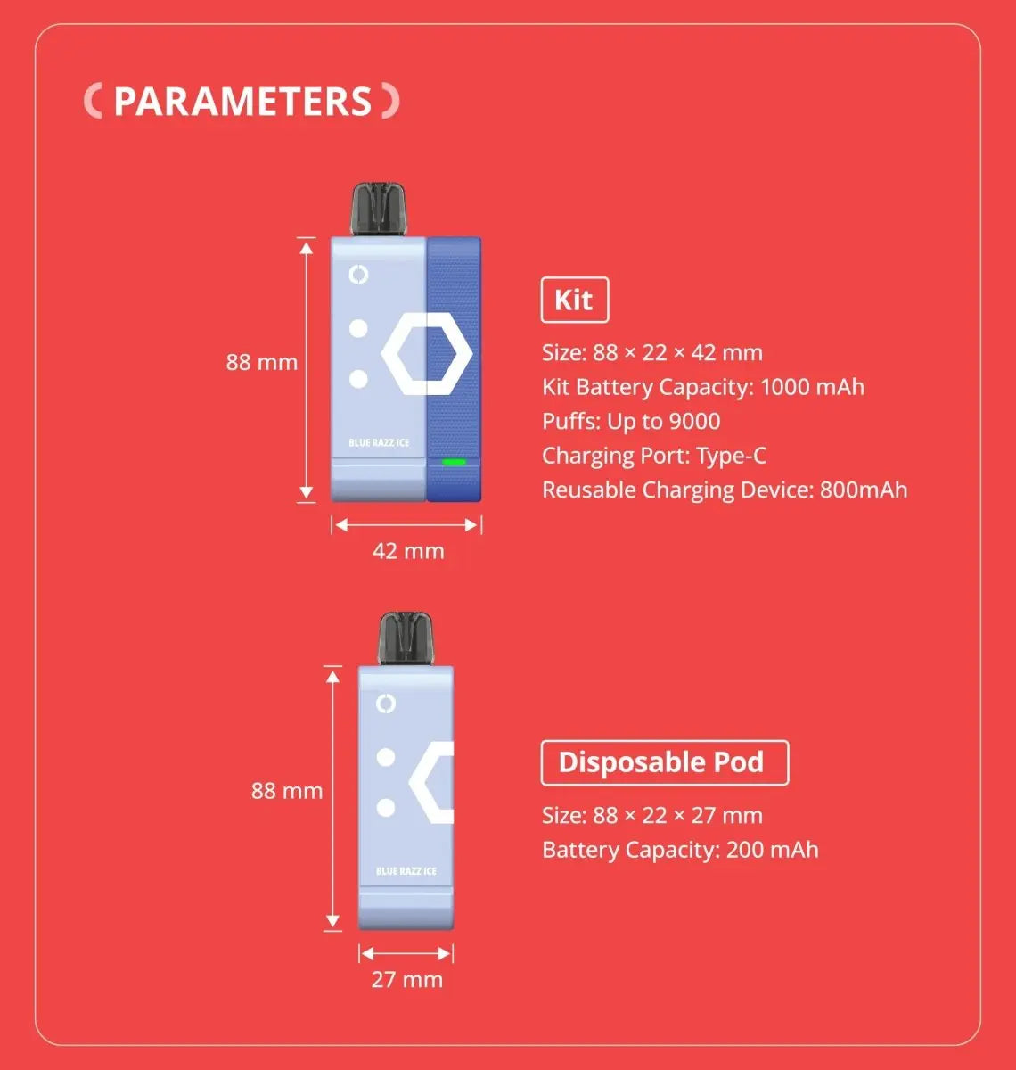 Off-Stamp SW9000 Rechargeable Disposable KIT - 9000 Puffs - Smoke empire