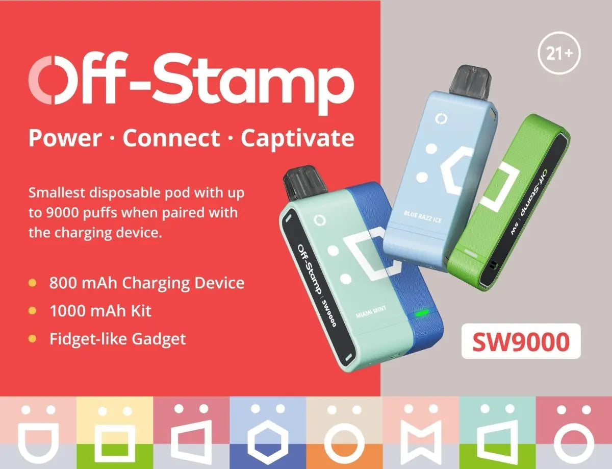 Off-Stamp SW9000 Rechargeable Disposable KIT - 9000 Puffs - Smoke empire
