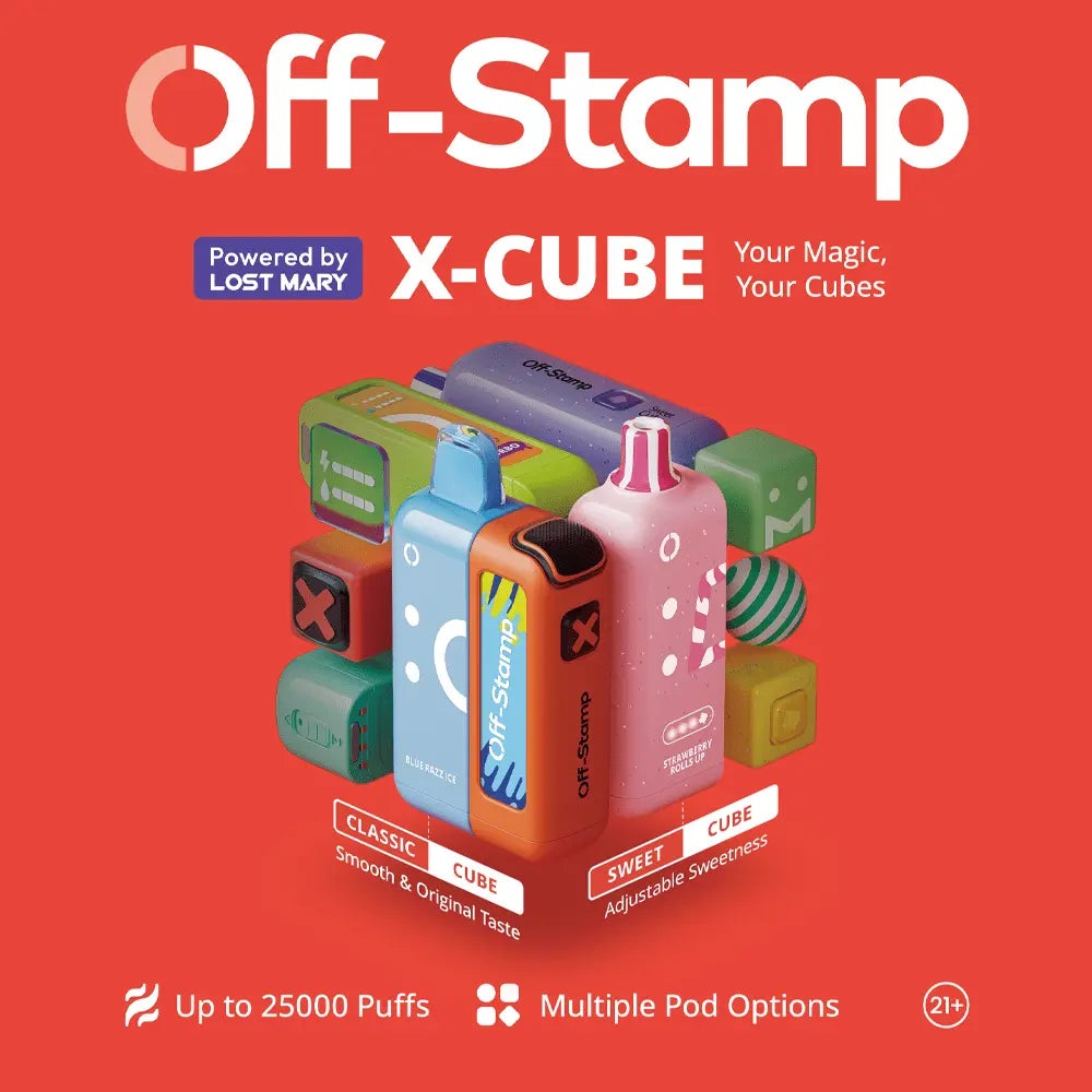 Off-Stamp X-CUBE 25K Disposable KIT Powered By LOST MARY – 25000 Puffs - Smoke empire