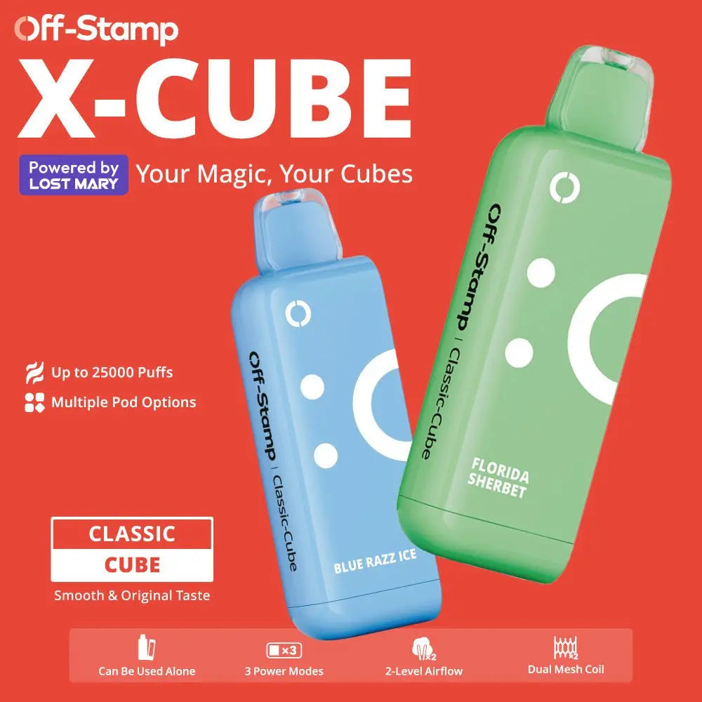 Off-Stamp X-CUBE Classic Cube 25K Disposable POD Powered By LOST MARY – 25000 Puffs - Smoke empire