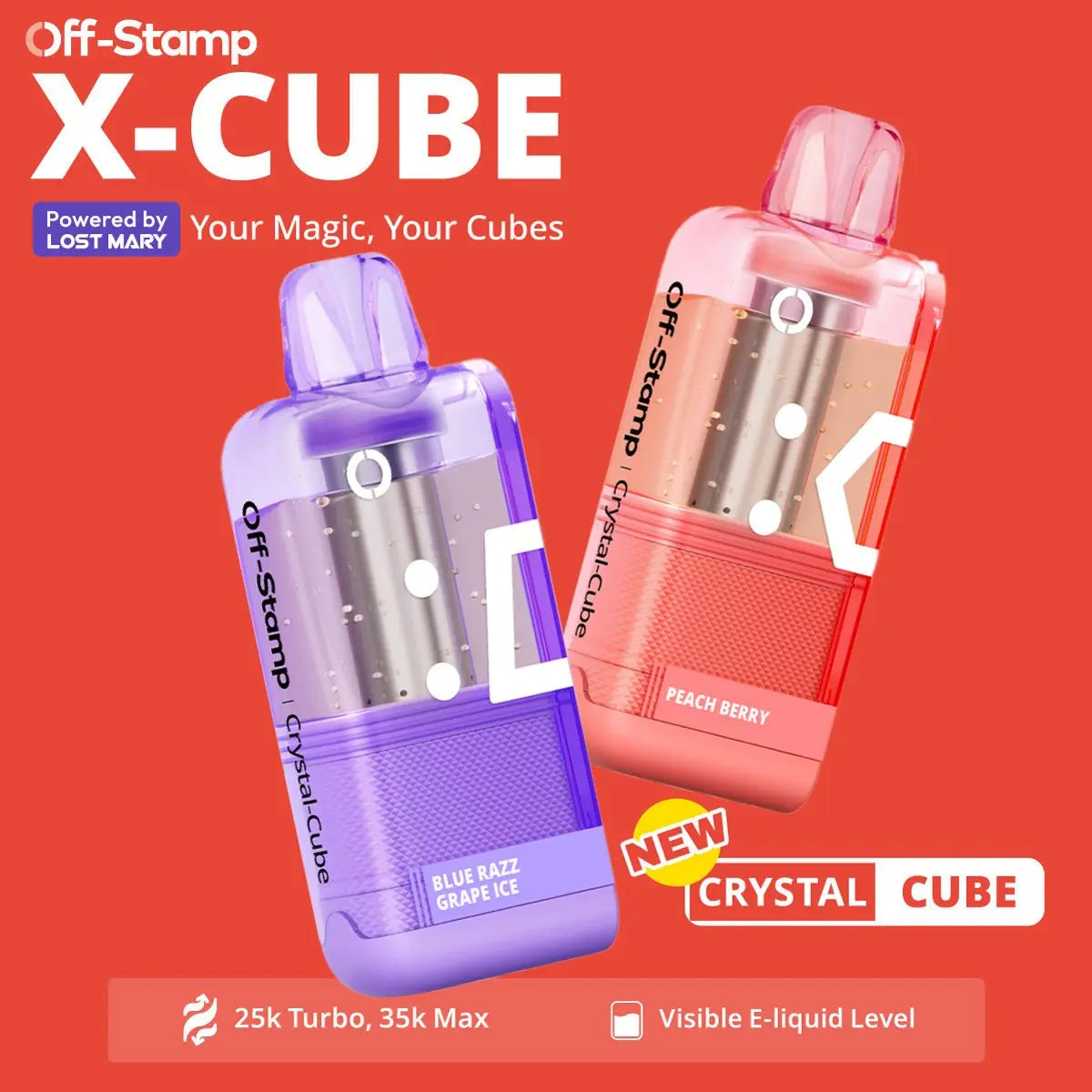 Off-Stamp X-CUBE Crystal Cube 35K Disposable POD Powered By LOST MARY – 35000 Puffs - Smoke empire