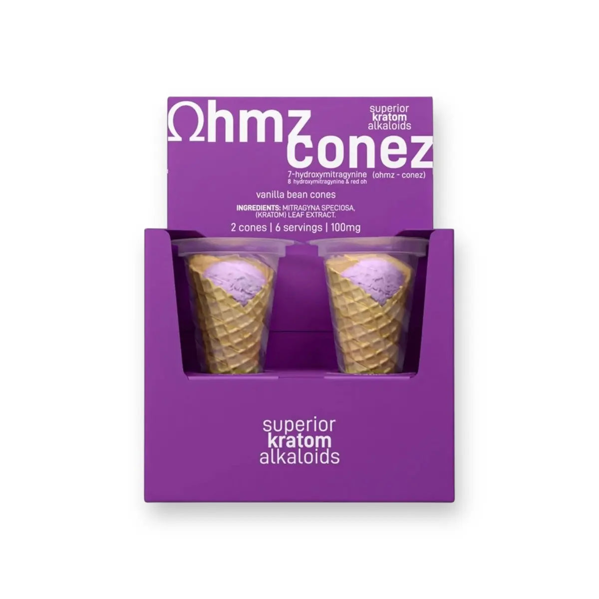 OHMZ Conez 7-OH/8-OH/ Red-OH Cones Vanilla Bean 100mg (2 cones) - Smoke empire