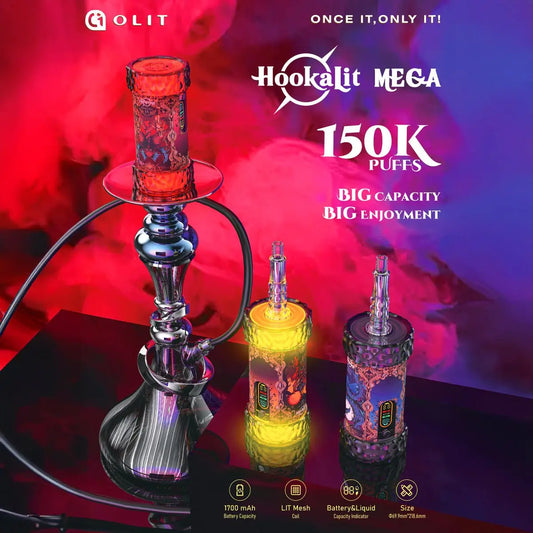 OLIT HookaLit MEGA 150K Puff Disposable E-Hookah - 150,000 Puffs - Smoke empire