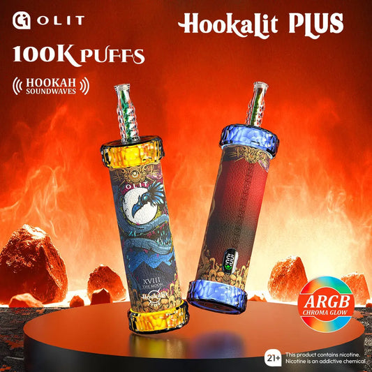 OLIT HookaLit 'PLUS' 100K Puffs Disposable E-Hookah - 100,000 Puffs - Smoke empire
