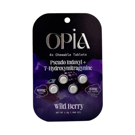 Opia 7-Hydroxymitragynine + Pseudo Chewable Tablets 4ct 20mg per Tablet - Smoke empire