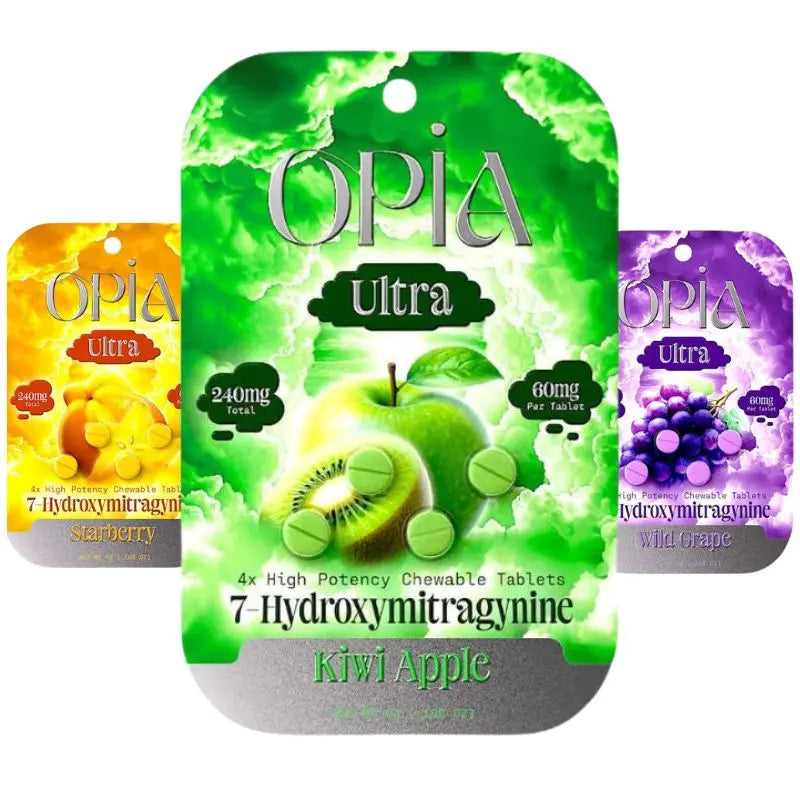 OPIA ULTRA 7-HYDROXYMITRAGYNINE CHEWABLE TABLETS 4CT 60MG PER TABLET - Smoke empire