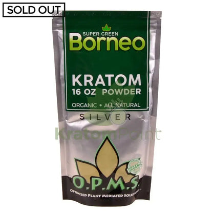 OPMS Kratom Powder, 16oz Super Green Borneo - Smoke empire