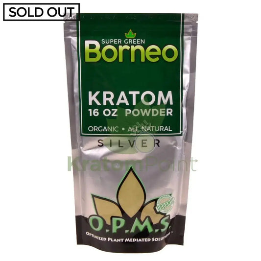 OPMS Kratom Powder, 16oz Super Green Borneo - Smoke empire