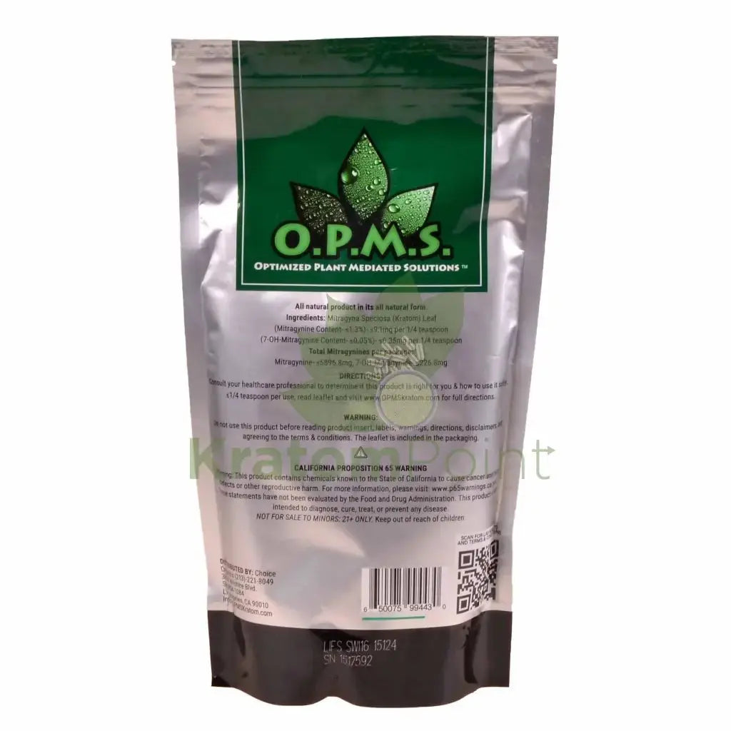 OPMS Kratom Powder, 16oz White Vein Indo - Smoke empire