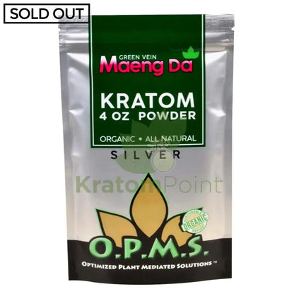 OPMS Kratom Powder, 4oz Green Vein Maeng Da - Smoke empire