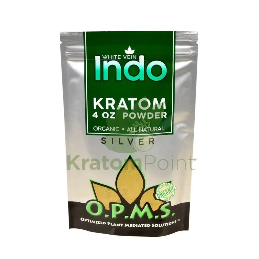 OPMS Kratom Powder, 4oz White Vein Indo - Smoke empire