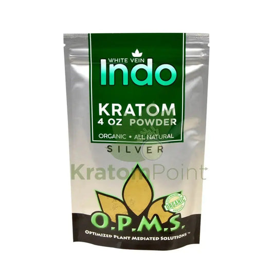 OPMS Kratom Powder, 4oz White Vein Indo - Smoke empire