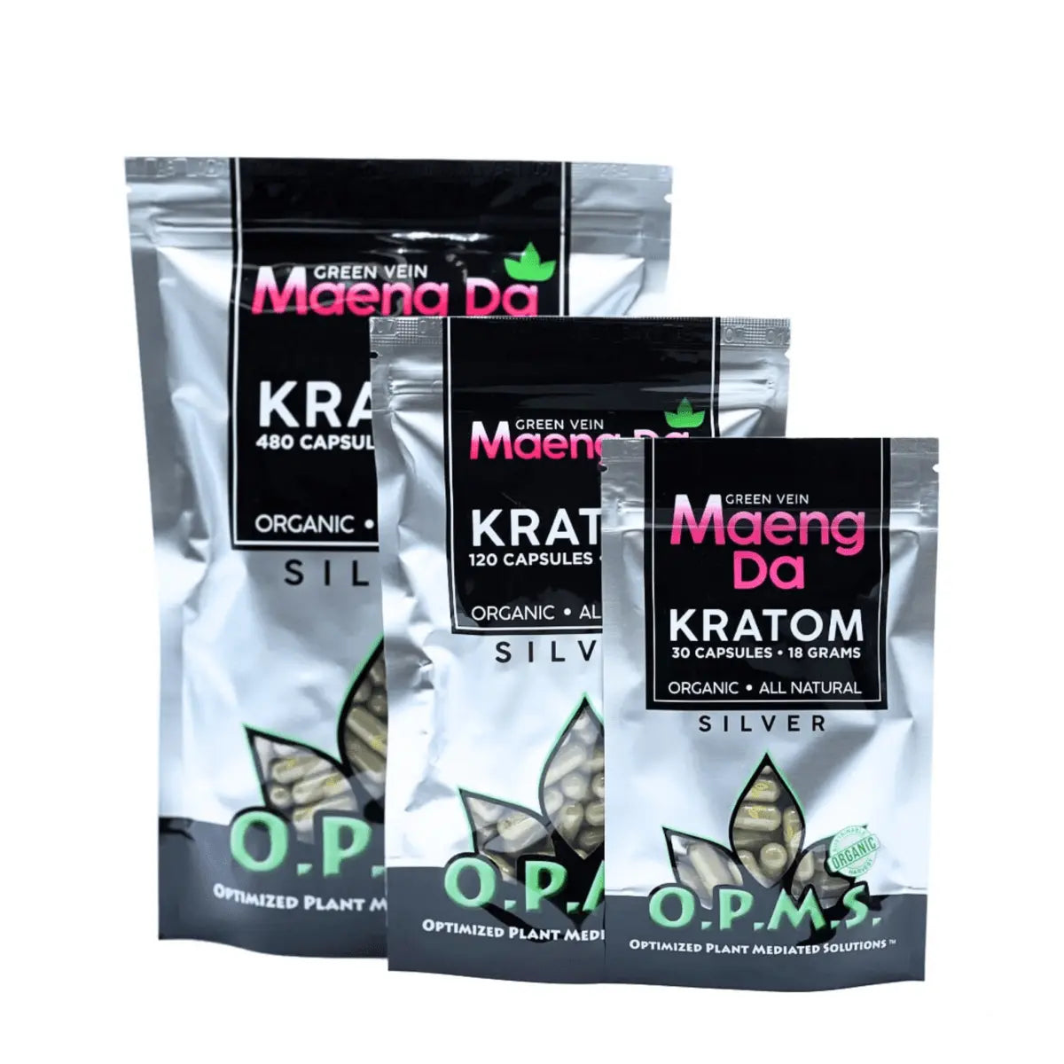 OPMS Silver Kratom Capsules - Smoke empire