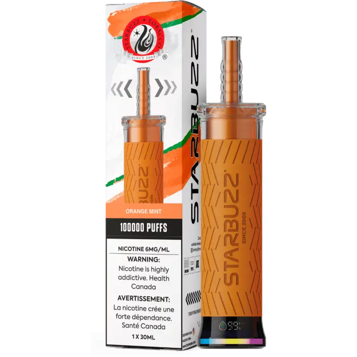Orange mint - Starbuzz 100k Disposable Shisha Vape - Smoke empire