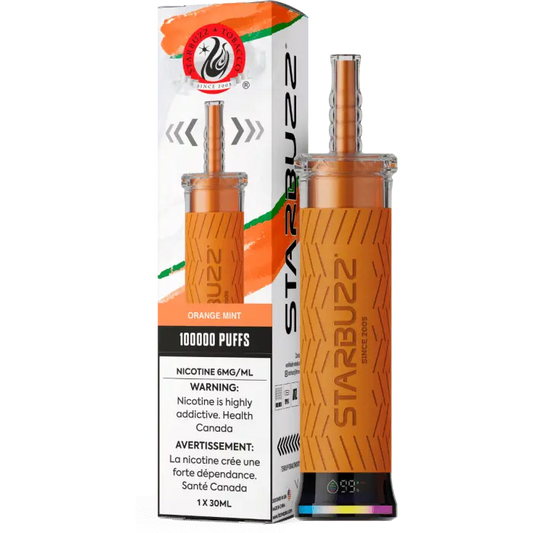 Orange mint - Starbuzz 100k Disposable Shisha Vape - Smoke empire