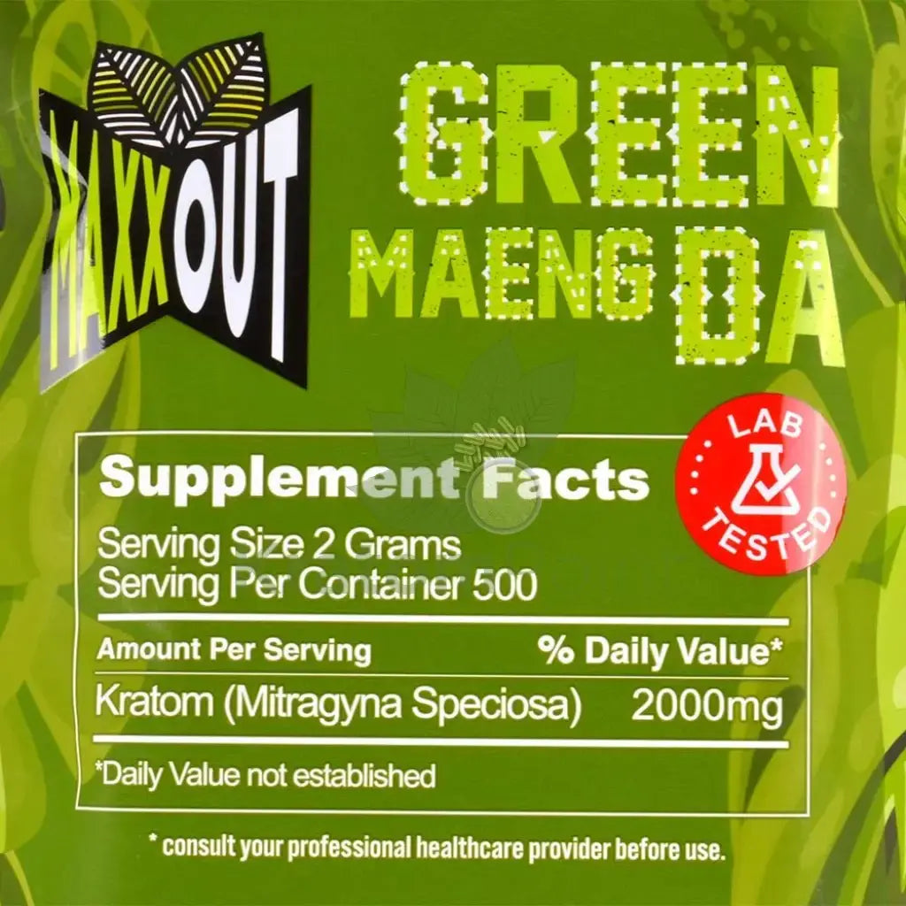 Pain Out (Maxx Out) Kratom Powder 1000g Green Maeng Da - Smoke empire