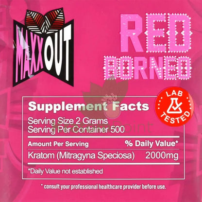 Pain Out (Maxx Out) Kratom Powder 1000g Red Borneo - Smoke empire