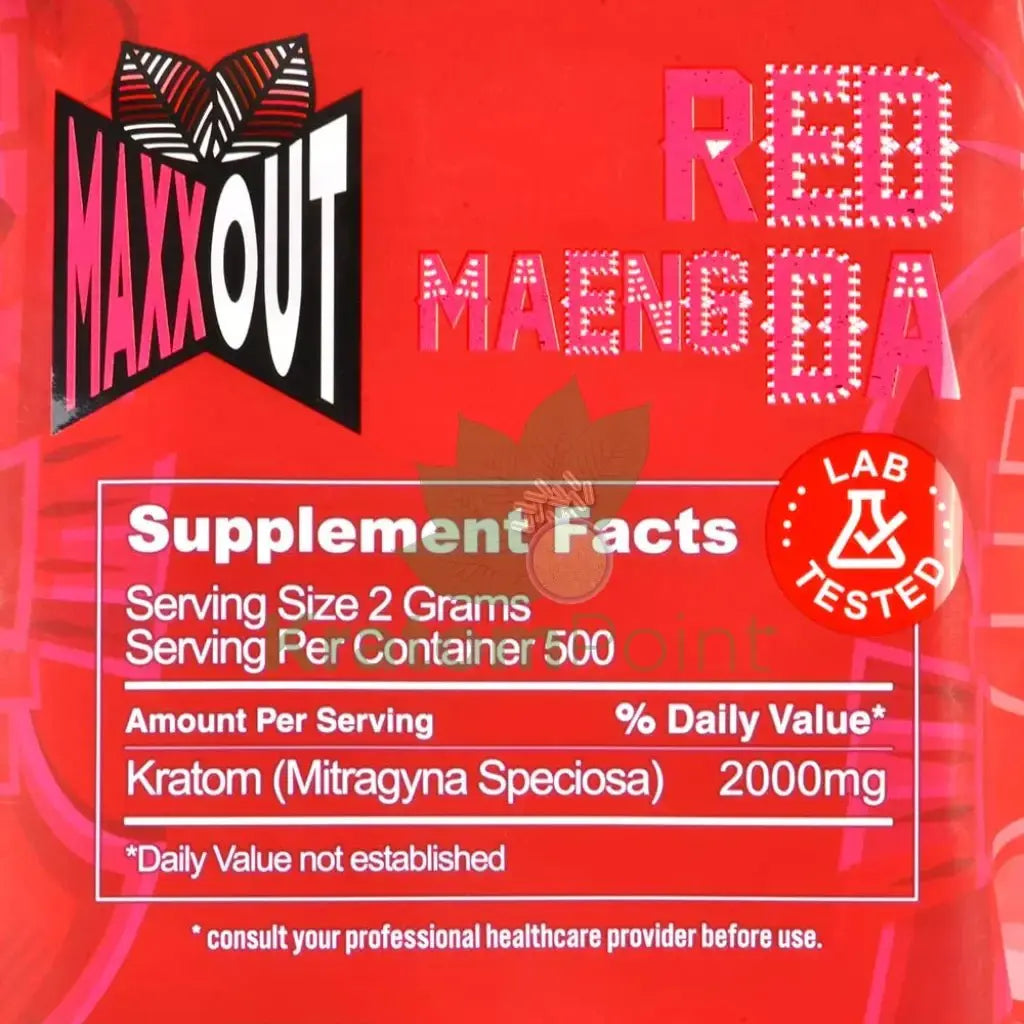 Pain Out (Maxx Out) Kratom Powder 1000g Red Maeng Da - Smoke empire