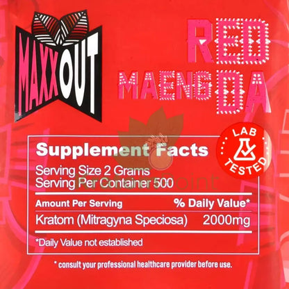 Pain Out (Maxx Out) Kratom Powder 1000g Red Maeng Da - Smoke empire