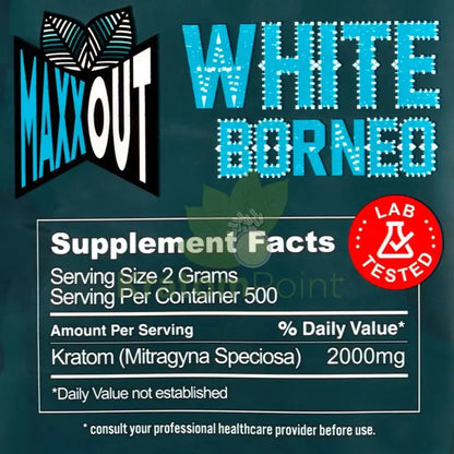 Pain Out (Maxx Out) Kratom Powder 1000g White Borneo - Smoke empire