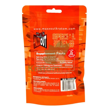 Pain Out (Maxx Out) Kratom Powder 100g Special Blend - Smoke empire