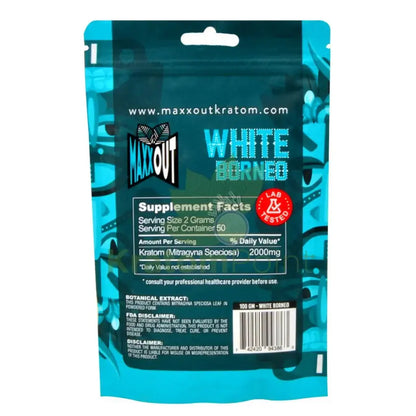 Pain Out (Maxx Out) Kratom Powder 100g White Borneo - Smoke empire